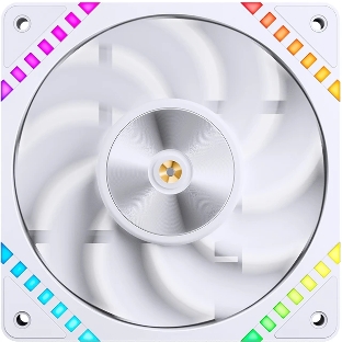 Вентилятор для корпуса JONSBO HF2-120WR Reverse (120x120x25мм, 4-pin PWM, ARGb, 63.3CFM, 29.5dBA, 2200RPM, белый)