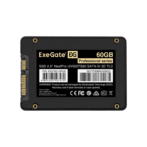 Накопитель SSD ExeGate NextPro UV500TS60, 60Gb, 2.5