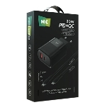 Сетевое зарядное устройство MORE CHOICE NC81a СЗУ 1USB+1Type-C 3.0A PD 20W+ QC3.0, черный