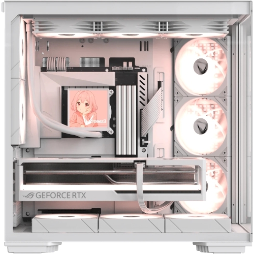 Компьютерный корпус Formula V Line Crystal Z7 PA White, ATX, TYPE-C*1, USB3.0*1, Front+Side Glass, SIDE 3x PERFORMANCE ARGB, REAR 2x PERFORMANCE ARGB