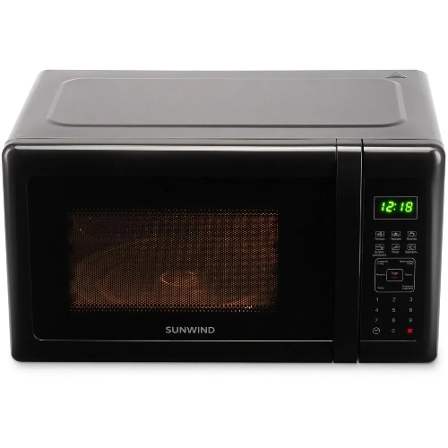 Микроволновая печь SunWind SUN-MW007 черный, 20 л, 700 Вт, переключатели - сенсор