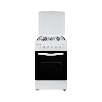 Плита комбинированная Kraft KF-FSK5302EW белый, конфорок 4 газовых, духовка 58 л, 50 см x 85.5 см x 55 см