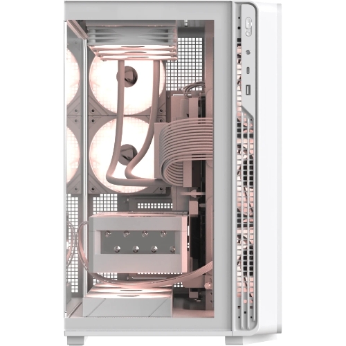 Компьютерный корпус Formula V Line Crystal Z7 PA White, ATX, TYPE-C*1, USB3.0*1, Front+Side Glass, SIDE 3x PERFORMANCE ARGB, REAR 2x PERFORMANCE ARGB