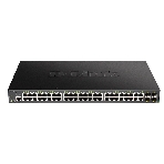 Коммутатор D-Link DGS-1250-52XMP/A1A, 48×1 Гбит/с + 4×10 Гбит/с SFP+, управляемый