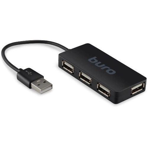 USB-концентратор Buro BU-HUB4-U2.0-Slim, USB, USB 4 порта, USB