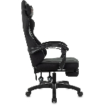 Кресло Zombie Weaver черный, ткань, подголовник, подставка для ног