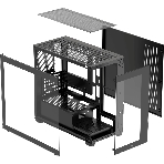 Компьютерный корпус Ocypus Gaммa C52 BK mATX/win/black/no PSU/Tempered Glass