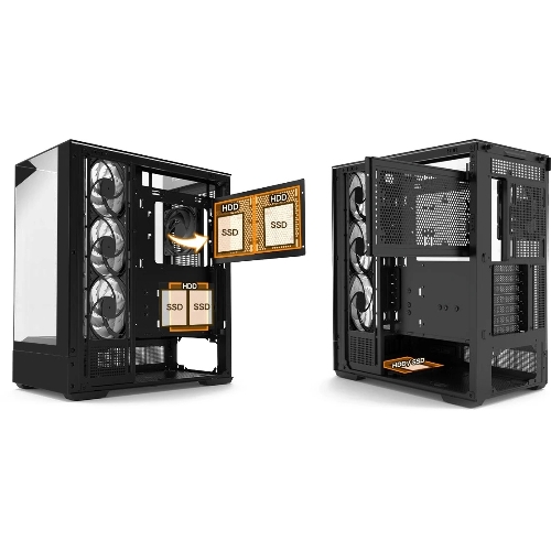 Компьютерный корпус ZALMAN P40 Prism Plus, ATX, черный, WINDOW, 3xCombo (3.5'' or 2.5