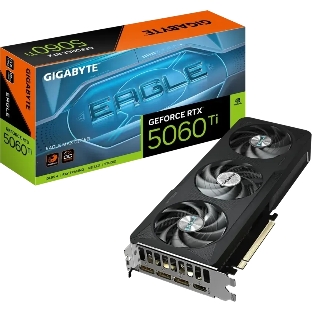 Видеокарта Gigabyte GeForce RTX 5060Ti Eagle Max OC, NVIDIA RTX 5060 Ti, 16G GDDR7, 128 бит, PCI-e 5.0, 1xHDMI, 3xDP, 2617 МГц