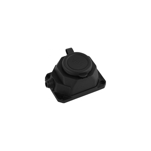 Колодка каучуковая ЭРА с/з 1 гн 16A IP44 черная (24/240/1440)