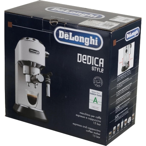 Кофеварка эспрессо DeLonghi EC685.W белый, исп. кофе - молотый/чалды, 1.1 л, 1350 Вт, 15 бар