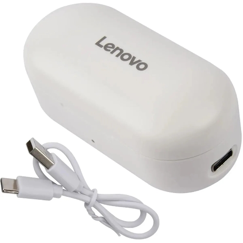Гарнитура Lenovo HT28 белый, беспроводная, Bluetooth 5.0, TWS, до 4 ч