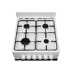 Плита комбинированная Kraft KF-FSK5302EW белый, конфорок 4 газовых, духовка 58 л, 50 см x 85.5 см x 55 см