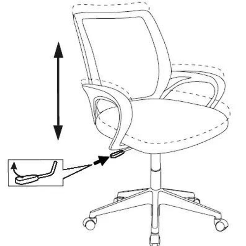 Кресло Бюрократ CH-W695NLT TW-04 TW-12 темно-серый, сетка/ткань, 120 кг, механизм качания