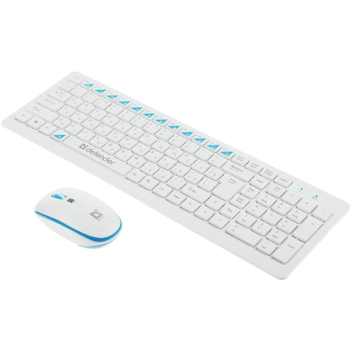 Комплект клавиатура+мышь Defender Skyline 895 беспроводной, USB, 2000 DPI, белый