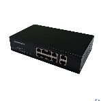 Коммутатор неуправляемый NEOMAX NMS-110PoE-1000-S, 10 портов 1000 Mbps, 8xPoE, металл