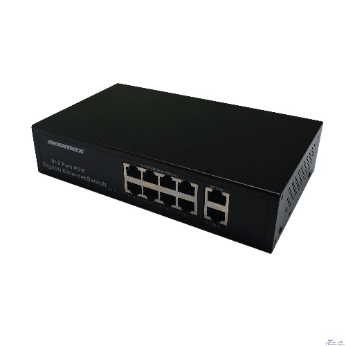 Коммутатор неуправляемый NEOMAX NMS-110PoE-1000-S, 10 портов 1000 Mbps, 8xPoE, металл