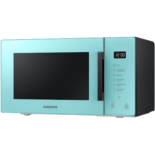 Микроволновая печь Samsung MG23T5018AN/BW голубой, 23 л, 800 Вт, переключатели - сенсор