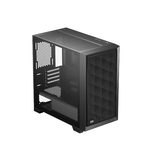 Компьютерный корпус без блока питания PCCooler C3D310 BK, Mesh Mid Tower, Black, TG, 0.6 SPCC, no fans mATX, mITX 165/350/200мм 3x2.5