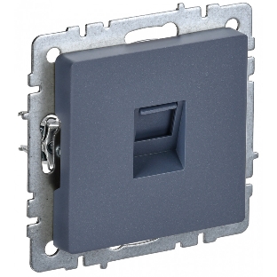 Розетка компьютерная IEK BRITE РК10-БрМ RJ45 кат.5E маренго