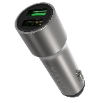 Автомобильное зарядное устройство Maxvi CCM-M242 metallic silver 2.4A 2xUSB