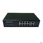 Коммутатор неуправляемый NEOMAX NMS-110PoE-1000-S, 10 портов 1000 Mbps, 8xPoE, металл