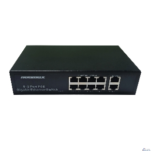 Коммутатор неуправляемый NEOMAX NMS-110PoE-1000-S, 10 портов 1000 Mbps, 8xPoE, металл