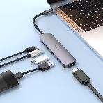 USB-концентратор Hoco HB27, USB Type-C, HDMI/PD/USB 3.0/USB 2.0, USB Type-C