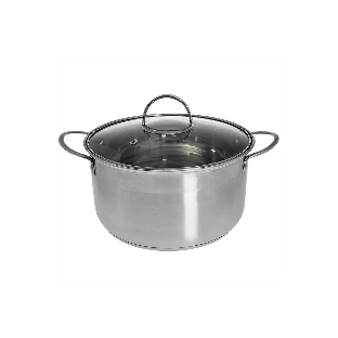 Кастрюля WEBBER BE-349/2 4,8 л, 22 см, из нержавеющей стали со стеклянной крышкой