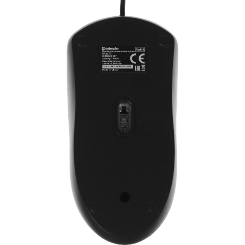 Мышь проводная Defender Icon MB-057 черный, 1000 dpi, USB, кнопки - 3