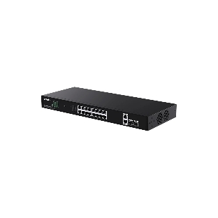Коммутатор неуправляемый PoE Tenda TEG1120P-16-150W 18 портов, 18x1 Гбит/с, PoE 16х30 Вт (до 150Вт), SFP 2x1 Гбит/с
