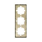 Рамка 3-мест. горизонт. ZIMA зол. LEZARD 704-3600-148