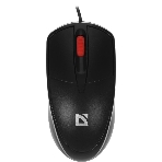 Мышь проводная Defender Icon MB-057 черный, 1000 dpi, USB, кнопки - 3