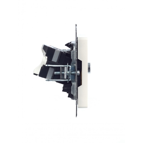 Розетка телевизионная двойная TV+RJ45 IEK BRITE РТВ/РК12-БрЖ кат.5E жемчуг