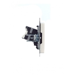 Розетка компьютерная IEK BRITE РК10-БрЖ RJ45 кат.5E жемчуг