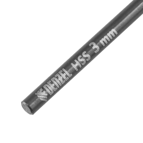 Сверло по металлу Denzel 3 мм, HSS-Tin, Golden Tip, 10 шт.