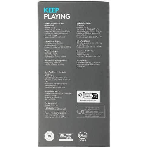 Гарнитура Logitech G733 чёрный, беспроводная, 2.4 ГГц, до 29 ч, LIGHTSYNC RGB