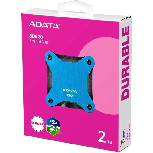 Внешний SSD ADATA SD620, 2TB, USB 3.2 Gen 2 Type-A, R/W 550/480, синий