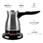 Кофеварка-турка электрическая Endever Costa-1018 цвет стальной/черный, мощность 800 Вт, объем 0,5 л, корпус н.сталь, 24 шт/уп.