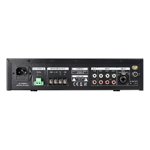 Микшер-усилитель Intrend ITMXAMP-120MT MP3, FM тюнер, USB, Bluetooth, 2хMic/3хLine входы, 1хLine выход,120 Вт, 4/8Ом/100V, IR-пульт в комплекте