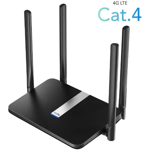 Роутер беспроводной Cudy LT500 AC1200 10/100BASE-TX/4G cat.4 черный