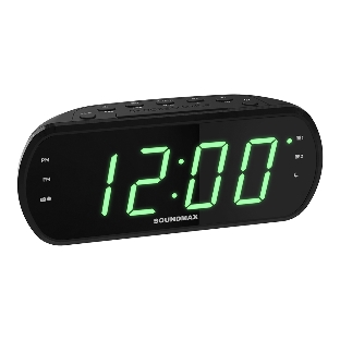 Радиочасы Soundmax SM-1562U (черный с зеленым)