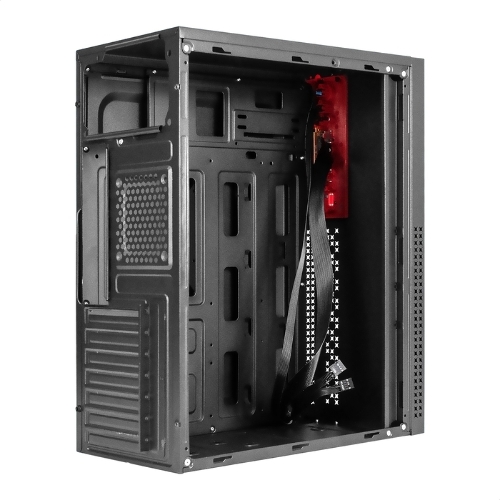 Компьютерный корпус Miditower ExeGate AA-443-UNS500 (ATX, БП UNS500 с вент. 12см, 2хUSB+HD Audio, черный)