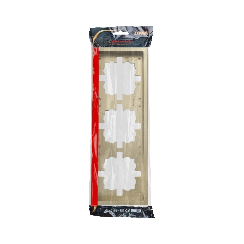 Рамка 3-мест. горизонт. ZIMA зол. LEZARD 704-3600-148