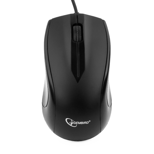 Мышь проводная Gembird MUSOPTI9-905U черный, 1000 dpi, USB, кнопки - 3