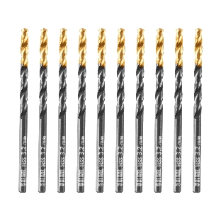 Сверло по металлу Denzel 3,2 мм, HSS-Tin, Golden Tip, 10 шт.