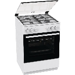 Плита комбинированная Gorenje GK6A20WF белый, конфорок 4 газовых, духовка 65 л, 60 см x 85 см x 60 см