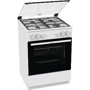 Плита комбинированная Gorenje GK6A20WF белый, конфорок 4 газовых, духовка 65 л, 60 см x 85 см x 60 см