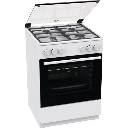 Плита комбинированная Gorenje GK6A20WF белый, конфорок 4 газовых, духовка 65 л, 60 см x 85 см x 60 см