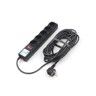 Сетевой фильтр Powercube SPG5-10M 10 м, 5 розеток, черный, коробка